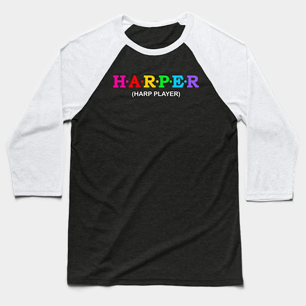 Harper - Harp Player. Baseball T-Shirt by Koolstudio